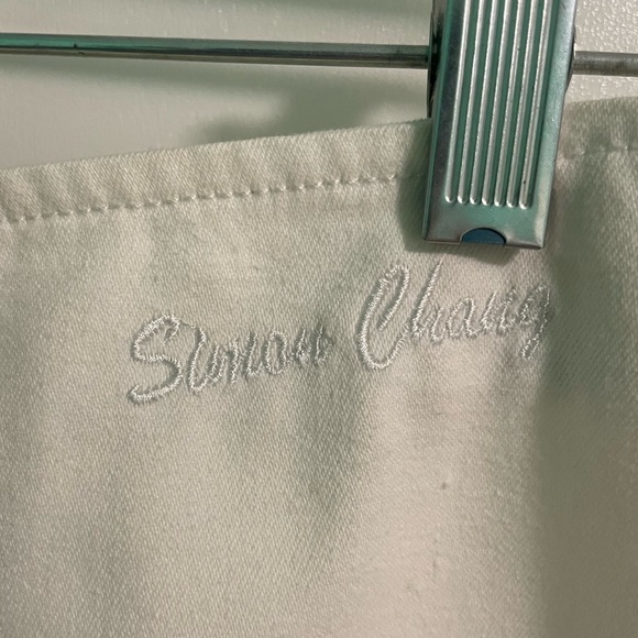 Simon Chang Denim White Midi Skirt - Picture 3 of 8